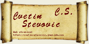 Cvetin Stevović vizit kartica